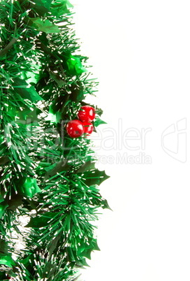 Christmas decorations on white backgroun