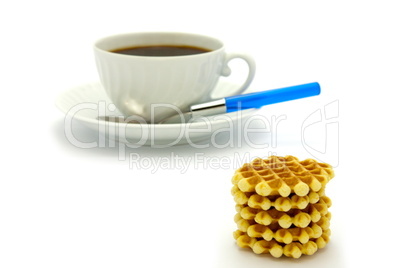 Cookies and coffee cup