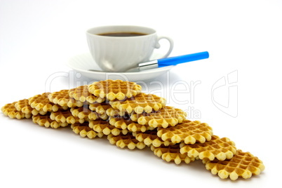 Cookies and coffee cup