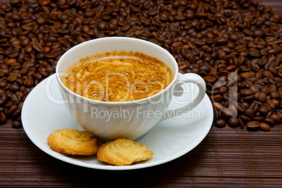 Coffee cup and grain