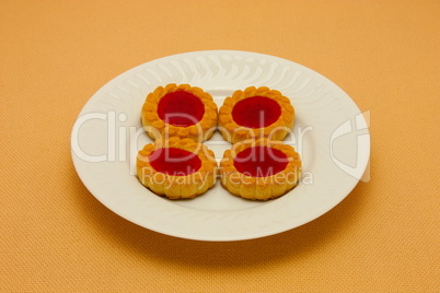 A plate of cookies