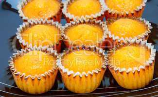 closeup orange cakes