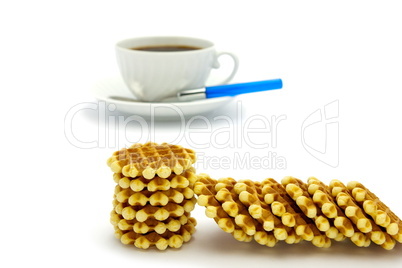 Cookies and coffee cup