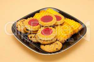 A plate of cookies