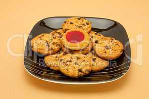 A plate of cookies