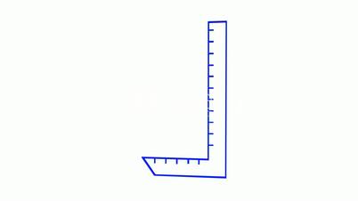 Rotation of 3D Ruler.instrument,school,number,length,measurement,tool,equipment,