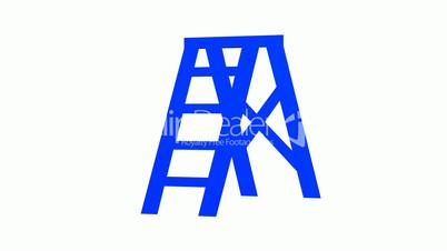 Rotation of 3D Ladder.step,object,success,tool,wooden,climb,construction,stepladder,