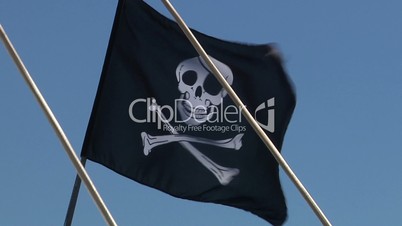 piratenflagge im wind priate flag