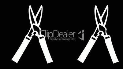 Moving of 3D Scissors.cut,gardening,surgery,surgical-knives,symbol,sign,template,vector,
