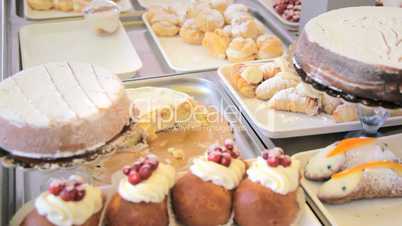Cakes and pastry shop in Sicily, Italy