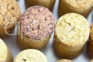 background of the mountains  of wine corks