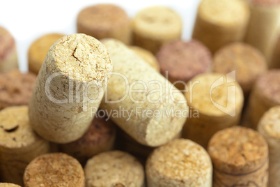 background of the mountains  of wine corks