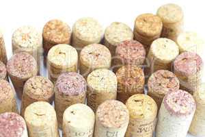 background of the mountains  of wine corks