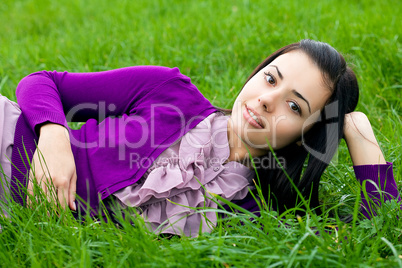 portrait of beautiful young women in nature