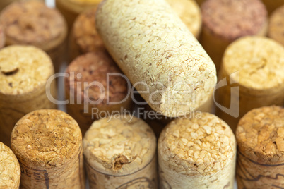 background of the mountains  of wine corks