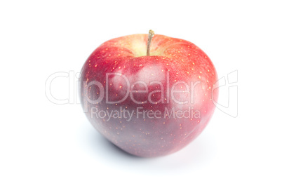 red apple with water drops isolated on white