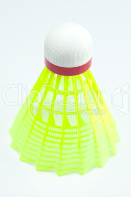 yellow shuttlecock badminton isolated on white