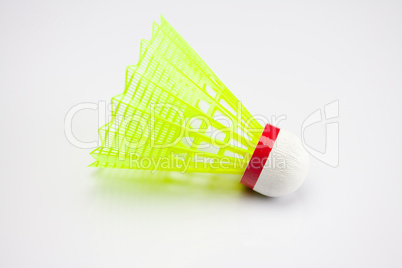 yellow shuttlecock badminton isolated on white