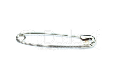safety pin is isolated on a white