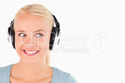 Portrait of a woman with headphones