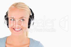 Portrait of a woman with headphones