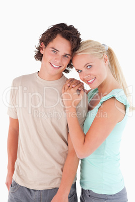 Portrait of a happy couple posing
