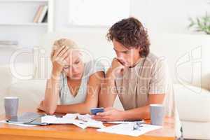 Calculating couple being despaired