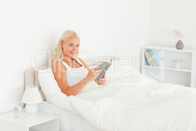 Woman reading a book