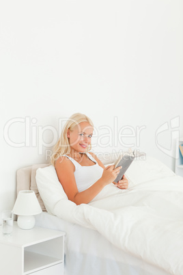 Woman holding a book