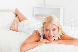 Gorgeous woman lying