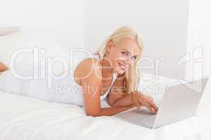 Cute woman with a laptop