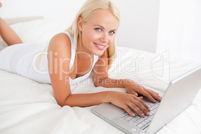 Gorgeous woman with a laptop