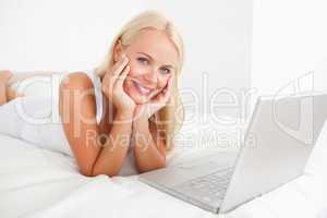 Beautiful woman with a laptop