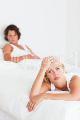 Portrait of an upset couple after having an argument