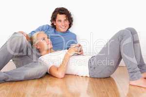 Couple sitting together
