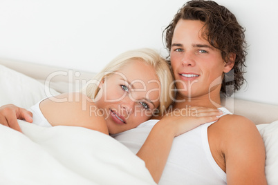 Couple in their bed
