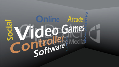 Creative image of video games concept
