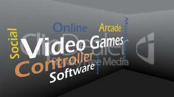 Creative image of video games concept