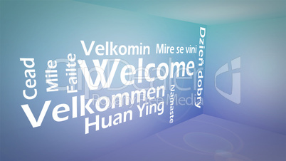 Creative image of international welcome concept