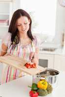 Woman preparing food