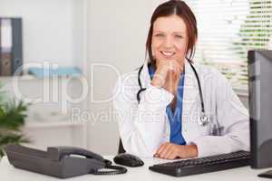 Kind female doctor in office