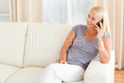 Beautiful woman on the phone