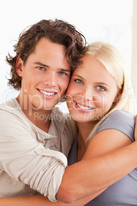 Portrait of a couple embracing each other