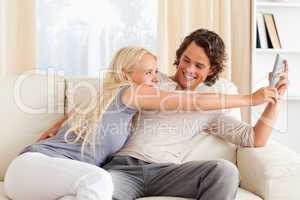 Couple fighting for the remote