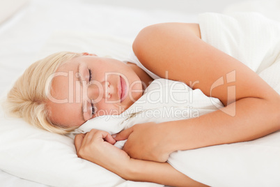 Cute woman sleeping