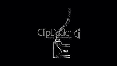 Rotation of 3D Socket.outlet,energy,plug,power,electric,electricity,supply,cable,Grid,mesh,sketch,structure,