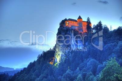 Burg von Bled, abends