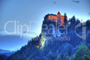Burg von Bled, abends