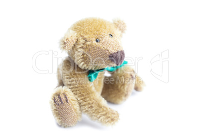 Teddy Bear with bow isolated on white