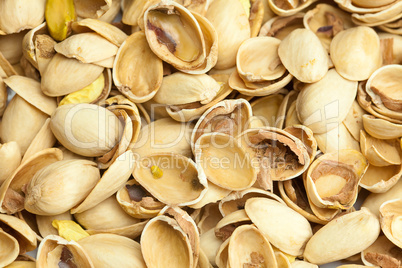 background from the shell of pistachio nuts